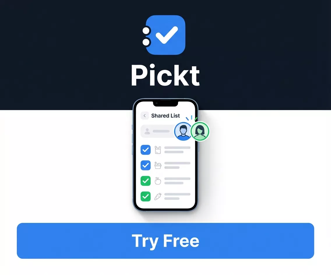 Pickt — sync your shopping list with family in Telegram